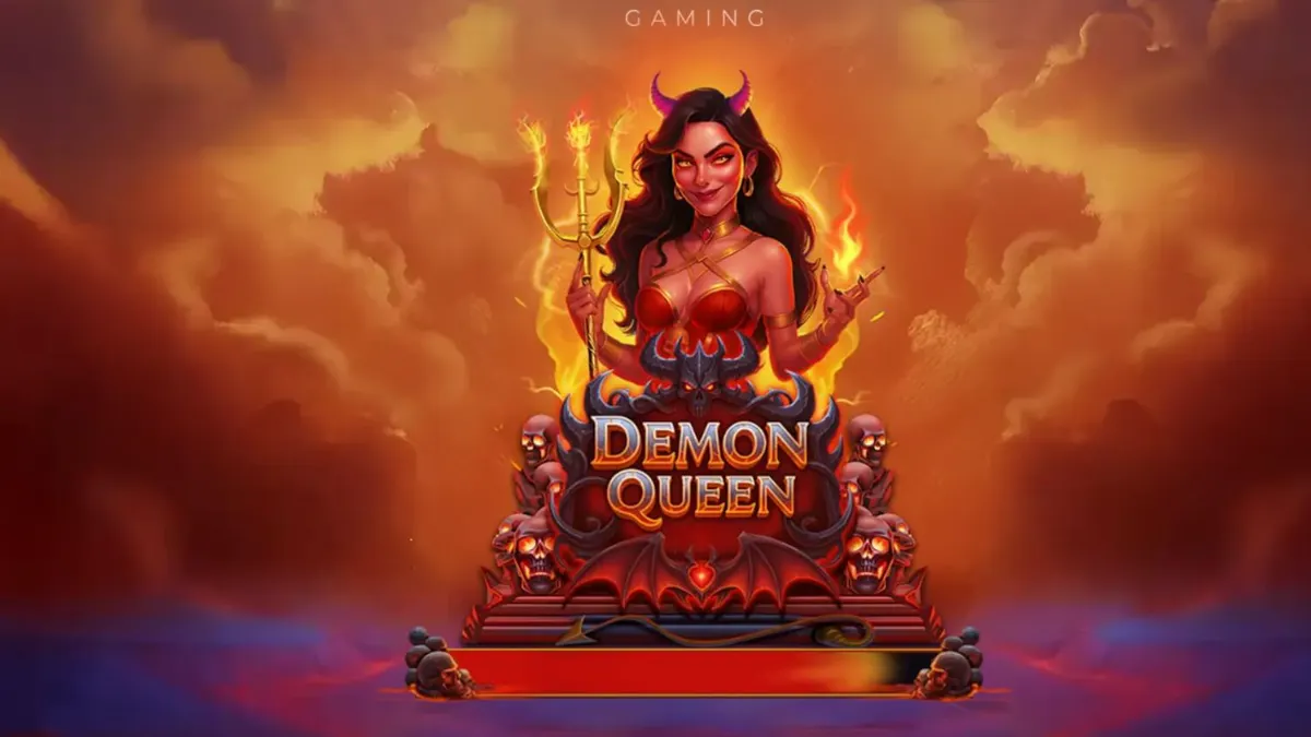 Demon Queen slot machine interface with gothic and hellish theme
